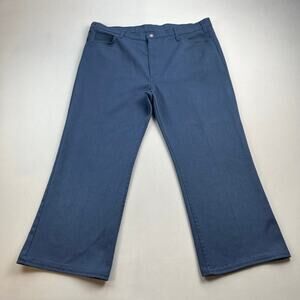 Vintage Levis Sta-Prest Pants Mens 42 Navy Blue Chino Straight Leg Slacks 80s